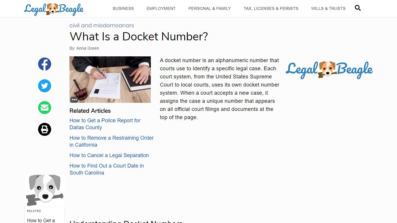 What Is a Docket Number? | Legal Beagle